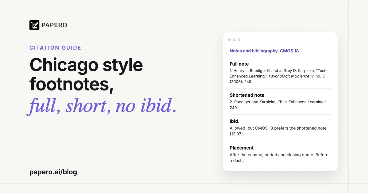 Chicago Style Footnotes: Format and Examples