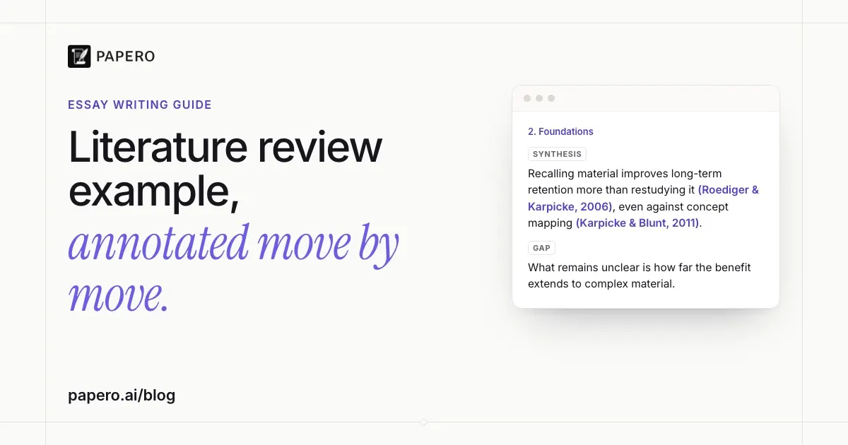 Literature Review Example: An Annotated Walk-Through